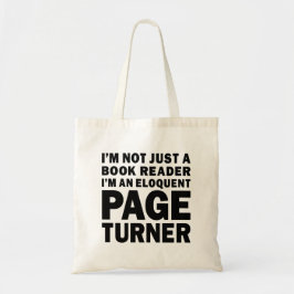 Elegante Pagina Draaier Boekenliefhebber Tote Bag