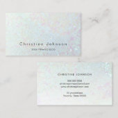 Elegante pailletten foto visitekaartje (Voorkant / Achterkant)