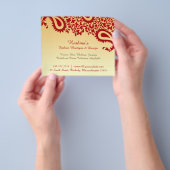 Elegante Paisley Ontwerp Flyer Sjabloon (Hand)
