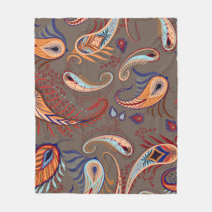 Elegante Paisley Print: Patroon Fleece Deken