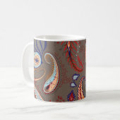 Elegante Paisley Print:  Patroon Koffiemok (Voorkant links)