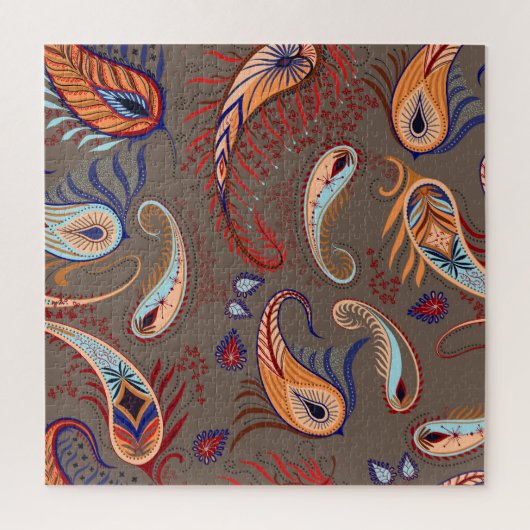 Elegante Paisley Print: Patroon Legpuzzel (Verticaal)