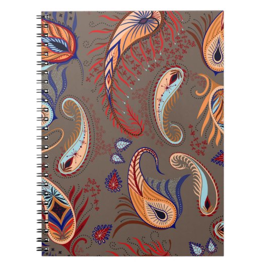 Elegante Paisley Print:  Patroon Notitieboek (Voorkant)
