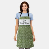 Elegante Palestijnse Staten in Groen Schort (Gedragen)