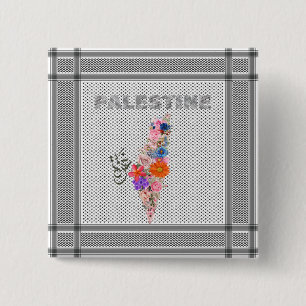 Elegante Palestina Knop Palestina Sjaal Speld Them Vierkante Button 5,1 Cm