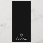 Elegante Palm Tree Bat Mitzvah Diner Menu (Achterkant)