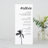 Elegante Palm Tree Bat Mitzvah Diner Menu (Staand voorkant)