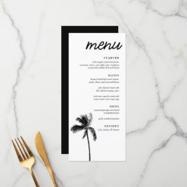 Elegante Palm Tree Bat Mitzvah Diner Menu