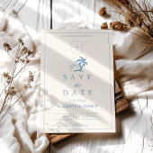 Elegante Palm Tree Hand getrokken bruiloft Save The Date