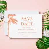 Elegante Palm Tree Tropical Wedding Save The Date