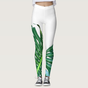Elegante palmblad tropische jungle regenwoud blad leggings