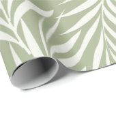 Elegante palmbladeren olijfgroen patroon cadeaupapier (Rol Hoek)