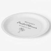 Elegante palmbomen Modern Vrijgezellenfeest Tropis Papieren Bordje (Gekanteld)