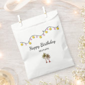 Elegante Palmbomen String Lights Tropische Verjaar Bedankzakje (Geknipt)