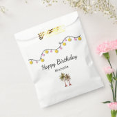 Elegante Palmbomen String Lights Tropische Verjaar Bedankzakje (Gezegeld)