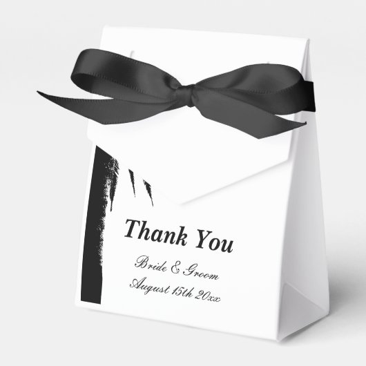 Elegante palmboom bruiloft gunst dozen bedankdoosjes (Voorkant Zijde)