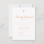 Elegante palmboom Tropische bruiloft RSVP Kaartje (Voorkant)