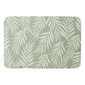 Elegante palmenbladeren melk olijfgroen patroon badmat (Voorkant)
