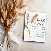 Elegante Pampas Grass bruiloft repetitie diner Kaart