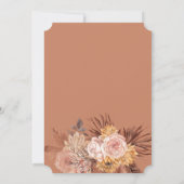 Elegante Pampas Grass Vrijgezellenfeest Tea Kaart (Achterkant)