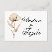 Elegante Pampas Grass Wedding Details Informatiekaartje (Voorkant)