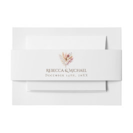 Elegante Pampas Grass Wildflower Boho Wedding Uitnodigingen Wikkel