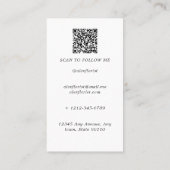 Elegante Pampas Katoen Boho Floral Visitekaartje (Achterkant)