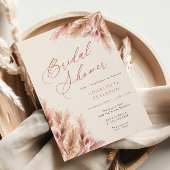 Elegante Pampas Terracotta Foto Vrijgezellenfeest Kaart