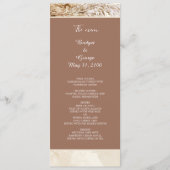 Elegante pampasgras Boho Neutraal Trouwen Programmakaart (Voorkant)