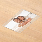 Elegante Panoramische Foto Modern Save the Date Acryl Uitnodigingen (Laagn)