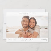 Elegante Panoramische Foto Modern Save the Date Kaart (Voorkant)