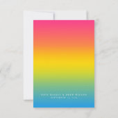 Elegante panseksuele Pride-huwelijk Kaart (Achterkant)