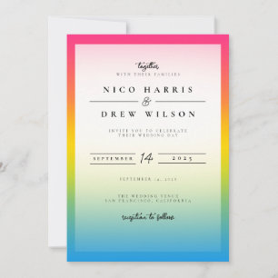 Elegante pansexuele Pride-huwelijk Kaart