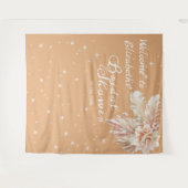 Elegante papas gras bruidsfeest beige bloem wandkleed (Voorkant (horizontaal))