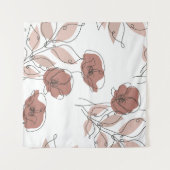 Elegante papaverbloemen naadloos patroon wandkleed (Voorkant (horizontaal))