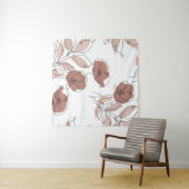 Elegante papaverbloemen naadloos patroon wandkleed (In Situ (horizontaal))