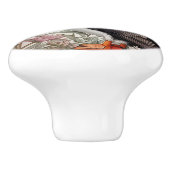 Elegante papegaaiduiker William Morris Geïnspireer Keramische Knop (Zijkant)