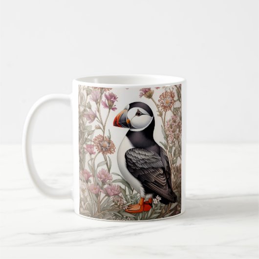 Elegante papegaaiduiker William Morris Geïnspireer Koffiemok (Links)