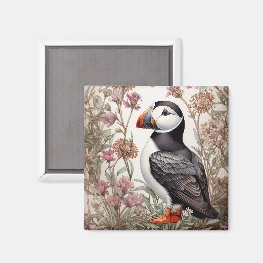 Elegante papegaaiduiker William Morris Geïnspireer Magneet (Voorkant / Achterkant)