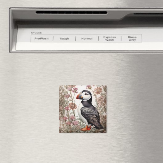 Elegante papegaaiduiker William Morris Geïnspireer Magneet (Insitu (Vaatwasser))