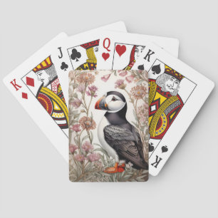 Elegante papegaaiduiker William Morris Geïnspireer Pokerkaarten