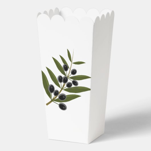 Elegante papier met olijfthema-favorietendozen bedankdoosjes (Voorkant)