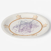 Elegante papieren Borden Bordje (Gekanteld)