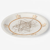 Elegante papieren Borden Bordje (Gekanteld)