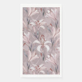 Elegante papieren gastendoek met lelieprint servet (Voorkant)