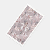 Elegante papieren gastendoek met lelieprint  servet (Hoek)