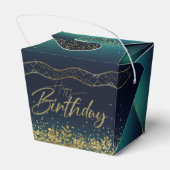 elegante para cumple turquesa degradado bedankdoosjes (Achterkant)