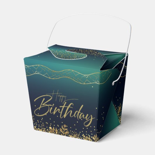 elegante para cumple turquesa degradado bedankdoosjes (Voorkant Zijde)