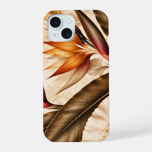 Elegante Paradijsvogel & Ginkgo Botanische Kunst iPhone 15 Case