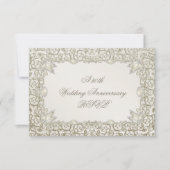 Elegante Parel 30e Huwelijksjubileum RSVP Kaartje (Voorkant)